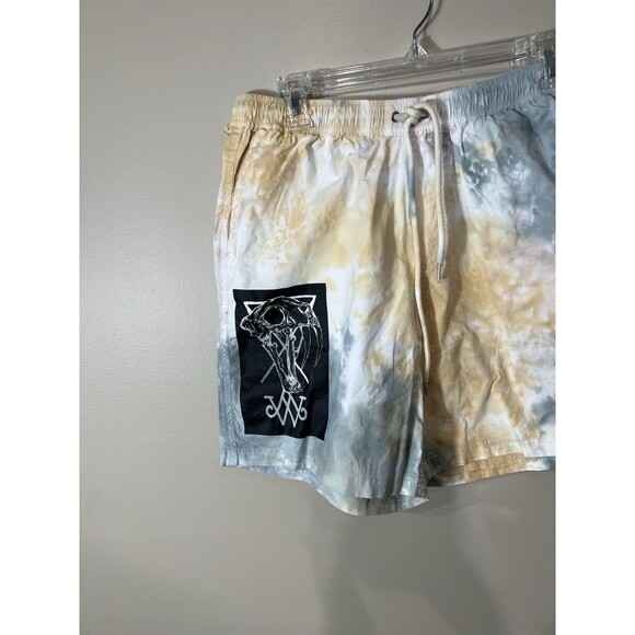 Welcome Skateboards Men's Yellow Blue Tie Dye Shorts Large - Picture 11 of 15